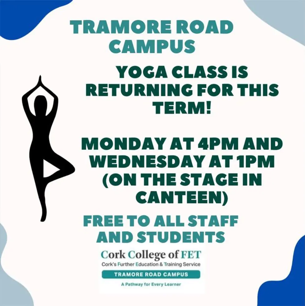 Cork College of FET, Tramore Road Campus, Yoga class