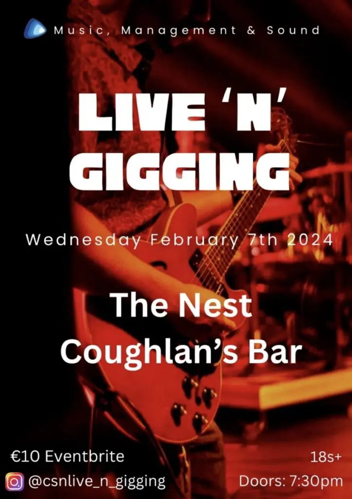 Cork College of FET, Tramore Road Campus, Live'n'gigging Coughlans Feb 2024